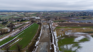 km~67+700 Roboty ziemne, odhumusowanie, nasyp