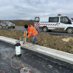 km 65+500 pobor probek na wytrzymałość ściek