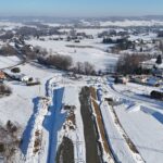 ~km 58+000 Nasyp, warstwy podbudowy, Zbiornik rtencyjny