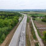 ~km 63+350 Wartwy podbudowy, ściek liniowy