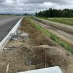 trzony pali ekranów